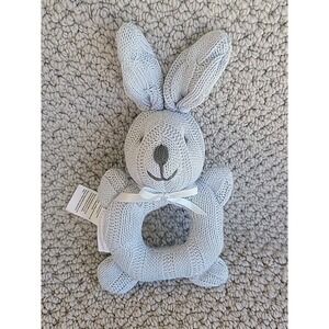 Elegant Baby Cable Ring Bunny Rattle